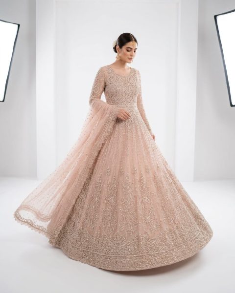 White/blush maxi